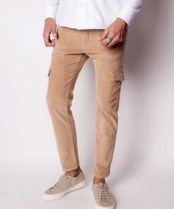 Calça Cargo Veludo Bege