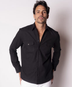Alternative view of Camisa Flanela Preto