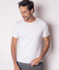 Camiseta Pima Careca Branca