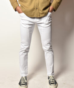 Alternative view of Calça Recorte Denim Branca