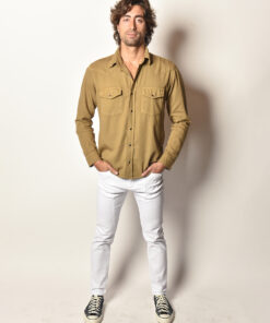 Calça Recorte Denim Branca