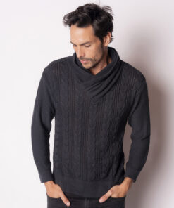 Alternative view of Tricot Rolê Preto