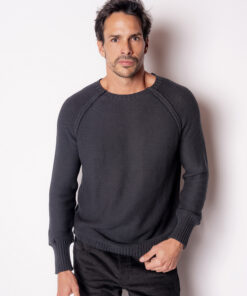 Alternative view of Tricot Raglan Preto
